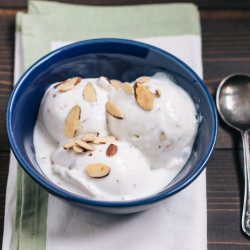 Honey Almond Frozen Yogurt - Recipe photo by beckyros