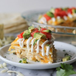 Chicken Tortilla Stack - Recipe photo by damndelicious