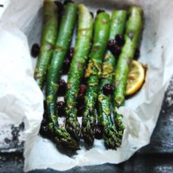 Lemon, Cranberry Baked Asparagus - Recipe photo by The Cuisine Collective