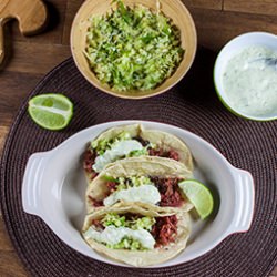 Corned Beef Tacos w/ Jalapeno Slaw - Recipe photo by ChiliPepperMadness