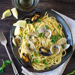 Spaghetti with Clams & Mussels - Recipe photo by lemonsandanchovies