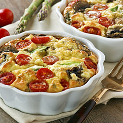 Asparagus Mushroom Crustless Quiche - Recipe photo by teatattler