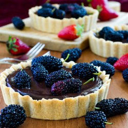 Chocolate Berry Tarts - Recipe photo by yummlyblog