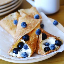 Crepes with Ricotta and Blueberries - Recipe photo by JuliasAlbum