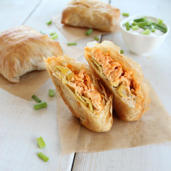 Buffalo Chicken Phyllo Rolls - Recipe photo by Whitney Bond