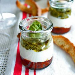 Pesto&Tomato Yogurt Verrines - Recipe photo by hannoah