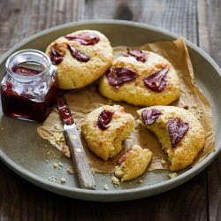 Roasted Strawberry Scones Recipe - Recipe photo by White On Rice Couple