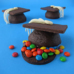 Pinata Graduation Cap Cookies - Recipe photo by Hungry Happenings