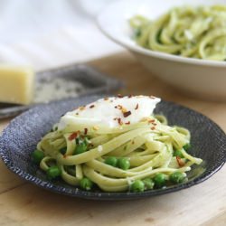 Pasta with Ramp Pesto - Recipe photo by thetastybite