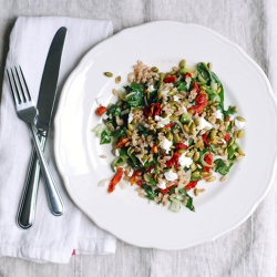 Farro Salad with Beet Greens - Recipe photo by brooklynsupper