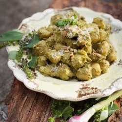 Creamy Avocado Pesto Gnocchi - Recipe photo by forestfeast
