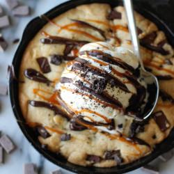 Brown Butter Cookie Skillet - Recipe photo by damndelicious