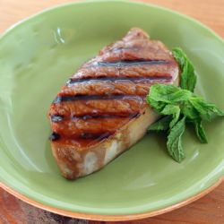 Grilled Sweet Tea Glazed Pork Chops - Recipe photo by The Runaway Spoon