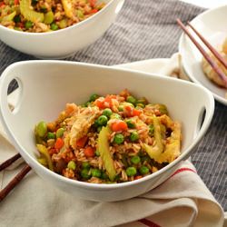 Vegetarian Fried Brown Rice - Recipe photo by dinnersforwinners