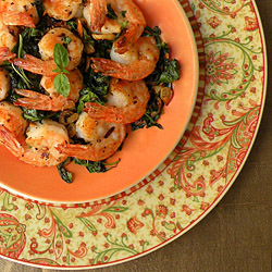 Basil Garlic Prawns - Recipe photo by mmskitchenbites