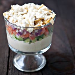 Seven Layer Hummus Dip - Recipe photo by jjaxv