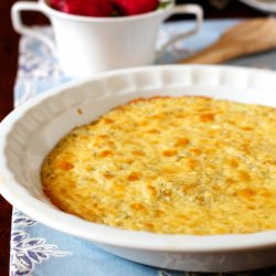 Lightened Cheddar Grits Casserole - Recipe photo by healthyaperture