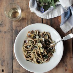 Pici with Borage and Clams - Recipe photo by La cucina spontanea