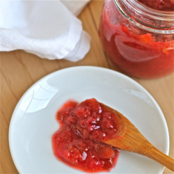 Roasted Strawberry-Rhubarb Jam - Recipe photo by kitchen_ninja