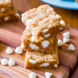 Biscoff White Chocolate Blondies - Recipe photo by sallysbakingaddiction