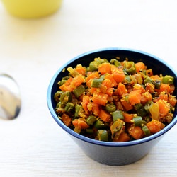 Carrot & Bean Stir Fry - Recipe photo by Raks Kitchen