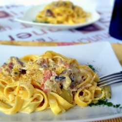 Fettuccine alla Carbonara - Recipe photo by valery86