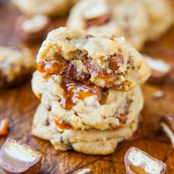 Twix Bar Chocolate Chip Cookies - Recipe photo by Averie