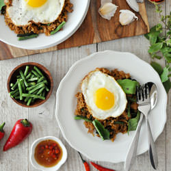 Holy Basil Fried Rice - Recipe photo by rachelcooksthai