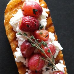 Grilled Grapes with Goat Cheese - Recipe photo by I am Cooking with Love