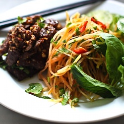 Vietnamese Beef Salad with Papaya - Recipe photo by Feasting at Home