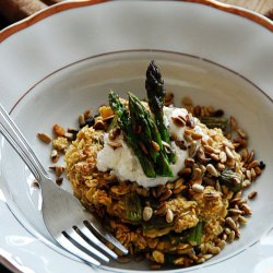 Oatmeal Pancakes with Asparagus - Recipe photo by The Cuisine Collective