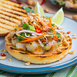 Pad Thai Shrimp Burgers - Recipe photo by closetcooking