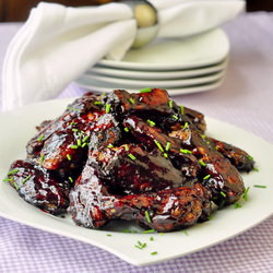 Honey Blueberry Barbeque Wings - Recipe photo by Rock Recipes