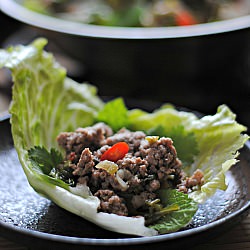 Lamb Larb - Recipe photo by morestomachblog