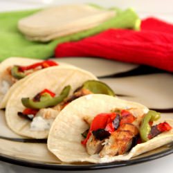 Jerk Chicken Tacos w/ Herbed Schmear - Recipe photo by danid320