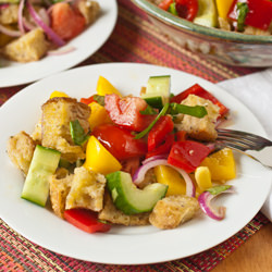 Panzanella Bread Salad - Recipe photo by a family feast