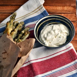 Asparagus Tempura - Recipe photo by The Foodie Couple