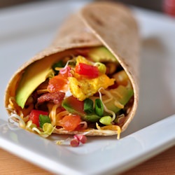 Omelet Breakfast Burritos - Recipe photo by The Creekside Cook