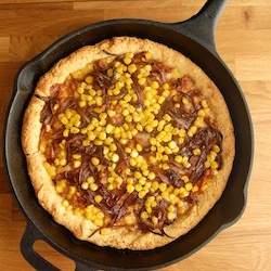 Deep Dish Cornmeal Pizza - Recipe photo by MargaritasInTheRain