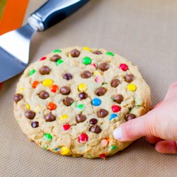 One Giant Monster M&M Cookie - Recipe photo by sallysbakingaddiction