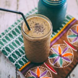 Chocolate Chia PBJ Smoothie - Recipe photo by thebakingbird