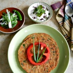 Red Pepper & Scallion Paratha /Roti - Recipe photo by Sizzle