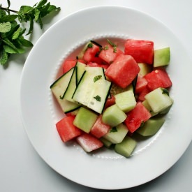 Melon, Cucumber + Mint Salad - Recipe photo by thenutritionalepiphany
