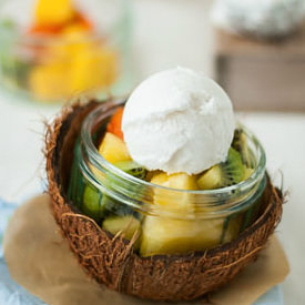 Coconut Lemon Sorbet - Recipe photo by Parttimechef
