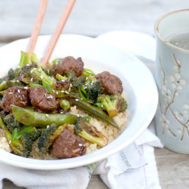 Healthy “Beef” and Broccoli - Recipe photo by ProduceonParade