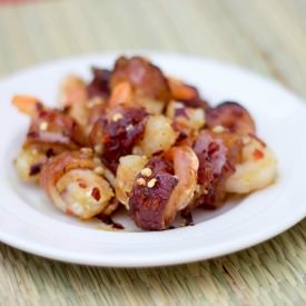 Shrimp w/ Spicy Bacon - Recipe photo by DishinWithRebelle