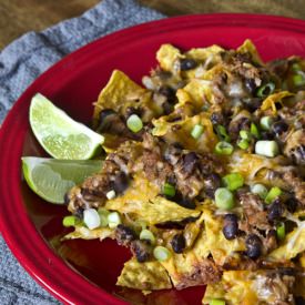 Shredded Beef & Black Bean Nachos - Recipe photo by simply klassic