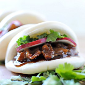 Mustard-Braised Bacon Buns - Recipe photo by thepigandquill