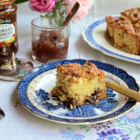 Rhubarb & Ginger Streusel Cake - Recipe photo by Lavender and Lovage