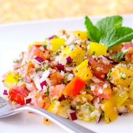 Colorful Tomato and Quinoa Salad - Recipe photo by Inner Harmony Nutrition